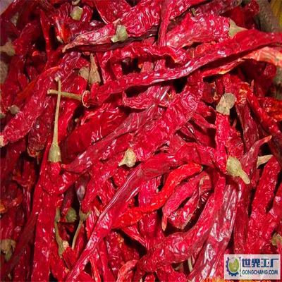 No Pigment Erjingtiao Dried Chilis 16CM Red Stemmed Dehydrating 8000SHU