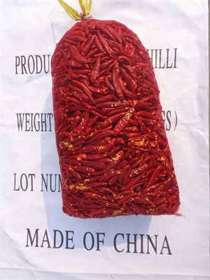 Intense Red Bullet Chillies With Hat Air Dried