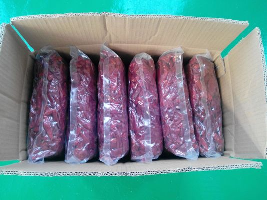 Intense Red Bullet Chillies With Hat Air Dried
