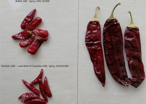 Air Dried Tianjin Red Chilies Medium Hot Stemmed Dried Chile Pods