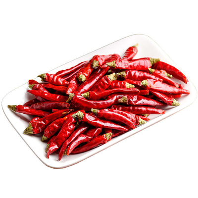 Air Dried Red Bullet Chilli In Dark Red Colour Single Herbs Spices