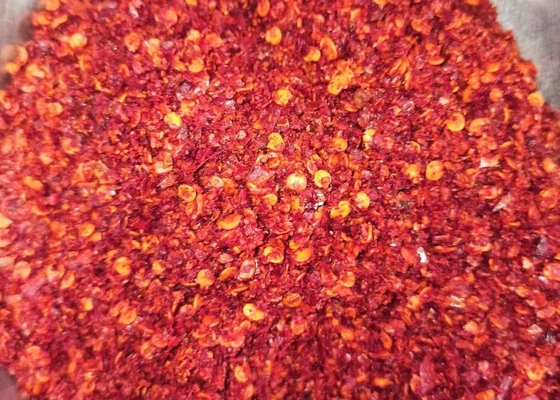 Pulverized Dried Chile Flakes Oiled Sun Dried Steamed Pizza Red Flakes Moisture 8%