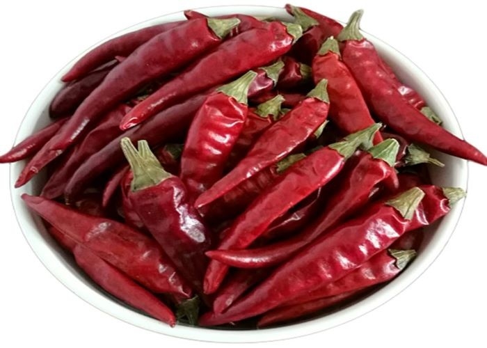 Hot 50 Pungency Dried Red Chilli Peppers 4 - 7cm Sun Dried 25kg/Bag