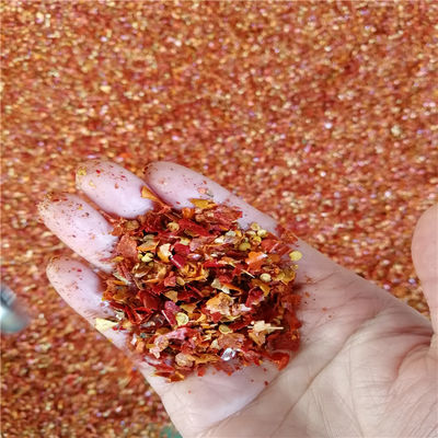 Crushed Stemless Dried Red Chili Flakes 1mm 12% Moisture Food Condiment 
